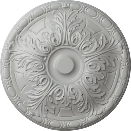 Ekena Millwork Granada Ceiling Medallion (Fits Canopies up to 4 1/4"), Hand-Painted Frost, 15 3/4"OD x 5/8"P CM16GAFRF